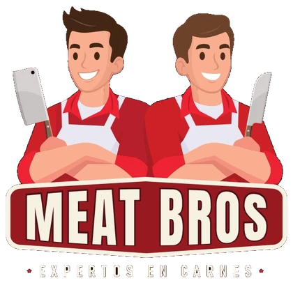 Emblema de Meat Bros: dos carniceros con hacha y cuchillo